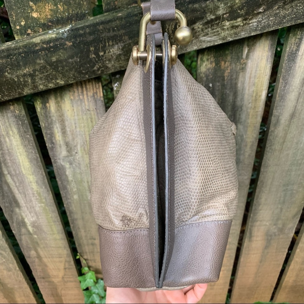 BCBGMaxAzria leather embossed hobo bag purse - Picture 3 of 16
